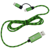 View Image 1 of 4 of Scout 3' Fabric Duo Charging Cable