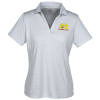 View Image 1 of 3 of Micro Striped Performance Polo - Ladies'