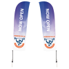 View Image 1 of 3 of Outdoor Value Blade Sail Sign - 15' - Two-Sided