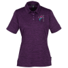 View Image 1 of 3 of Heather Performance Pique Polo - Ladies'