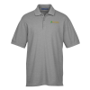 View Image 1 of 3 of Easy Care Wrinkle Resist Cotton Pique Polo - Men's - Heather - 24 hr