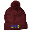 View Image 1 of 3 of Cozy Cable Knit Pom Pom Beanie