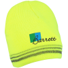 View Image 1 of 3 of Vivid Knit Beanie with Reflective Stripes