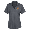 View Image 1 of 3 of Tri-Blend Performance Polo - Ladies' - Full Color