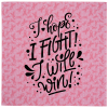 View Image 1 of 1 of Pink Ribbon Bandana - 22" x 22"