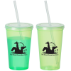 View Image 1 of 2 of Color Changing Tumbler with Straw - 22 oz.