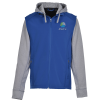 View Image 1 of 4 of Alpha Colorblock Hooded Soft Shell Jacket