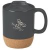 View Image 1 of 4 of Cork Bottom Ceramic Mug - 12 oz. - Laser Engraved