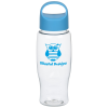 View Image 1 of 2 of Clear Impact Comfort Grip Bottle with Oval Crest Lid - 27 oz.