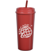 View Image 1 of 5 of Roadmaster Tumbler with Straw - 18 oz. - Black Interior