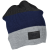 View Image 1 of 3 of Tri-Tone Striped Knit Beanie