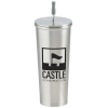 View Image 1 of 3 of Richland Vacuum Tumbler with Stainless Straw - 22 oz.