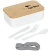View Image 1 of 3 of Divided Bento Box with Bamboo Lid Lunch Set