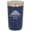 View Image 1 of 3 of Brees Vacuum Tumbler with Bamboo Lid- 14 oz.