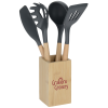 View Image 1 of 2 of 5-Piece Bamboo & Silicone Utensil Set