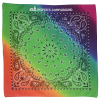 View Image 1 of 1 of Rainbow Paisley Bandana - 22" x 22"