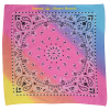 View Image 1 of 1 of Pastel Paisley Bandana - 22" x 22"