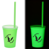 View Image 1 of 2 of Nite Glow Stadium Cup with Straw - 11 oz.