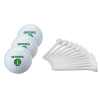 View Image 1 of 4 of Triple Golf Ball and Tee Clam Pack
