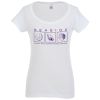View Image 1 of 3 of Tultex Polyester Blend Scoop Neck T-Shirt - White