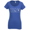 View Image 1 of 3 of Tultex Polyester Blend Scoop Neck -T-Shirt - Colors