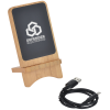 View Image 1 of 7 of SCX Bamboo Light-Up Logo Wireless Charger