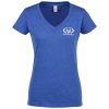 View Image 1 of 3 of Tultex Polyester Blend V-Neck T-Shirt - Ladies' - Colors