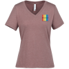 View Image 1 of 3 of Bella+Canvas Relaxed V-Neck T-Shirt - Ladies' - Heathers - Embroidered