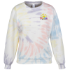 View Image 1 of 3 of Alternative Washed Terry Throwback Pullover - Ladies' - Tie Dye - Embroidered