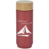 View Image 1 of 3 of Tigard Vacuum Bottle with Bamboo Lid - 16 oz.