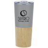 View Image 1 of 2 of Hunter Vacuum Tumbler with Bamboo Bottom - 16 oz.