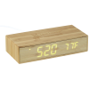 View Image 1 of 7 of Bamboo Wireless Charging Desk Clock