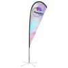 View Image 1 of 5 of Indoor Elite Nylon Sail Sign - 8' - One-Sided