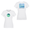 View Image 1 of 4 of Life is Good Crusher Tee - Ladies' - Full Color - White - Mountains