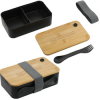 PLA Bento Box with FSC Bamboo Lid - Black