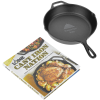 View Image 1 of 5 of Lodge Cast Iron Skillet with Cast Iron Nation Cookbook Set - 10.25"