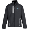 View Image 1 of 3 of Cardiff Midweight Performance Melange Soft Shell Jacket - Men's
