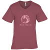 View Image 1 of 3 of American Apparel Fine Jersey CVC V-Neck T-Shirt - Men's - Screen