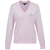View Image 1 of 3 of Brooks Brothers Cotton Blend V-Neck Sweater - Ladies'