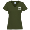 View Image 1 of 3 of Port & Company Tri-Blend V-Neck T-Shirt - Ladies' - Screen
