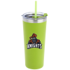 View Image 1 of 4 of Colma Vacuum Tumbler with Straw - 22 oz. - Colors - Full Color