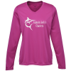 View Image 1 of 3 of Momentum Solid Long Sleeve V-Neck T-Shirt - Ladies'