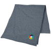 View Image 1 of 2 of Heathered Fleece Blanket - Embroidered
