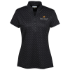 View Image 1 of 3 of Greg Norman Micro Pique Spinner Print Polo - Ladies'