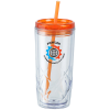 View Image 1 of 4 of Refresh Simplex Tumbler with Straw - 16 oz. - Clear - Full Color