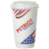 View Image 1 of 3 of Patriotic Full Color Insulated Paper Cup with Lid - 16 oz.