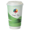 View Image 1 of 8 of Groovy Full Color Insulated Paper Cup with Lid- 16 oz.
