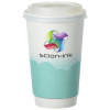 View Image 1 of 7 of Turbulent Waves Full Color Insulated Paper Cup with Lid - 16 oz.