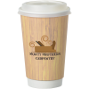View Image 1 of 3 of Bamboo Full Color Insulated Paper Cup with Lid - 16 oz.