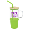 View Image 1 of 3 of Evelyn Glass Mug with Straw - 32 oz.